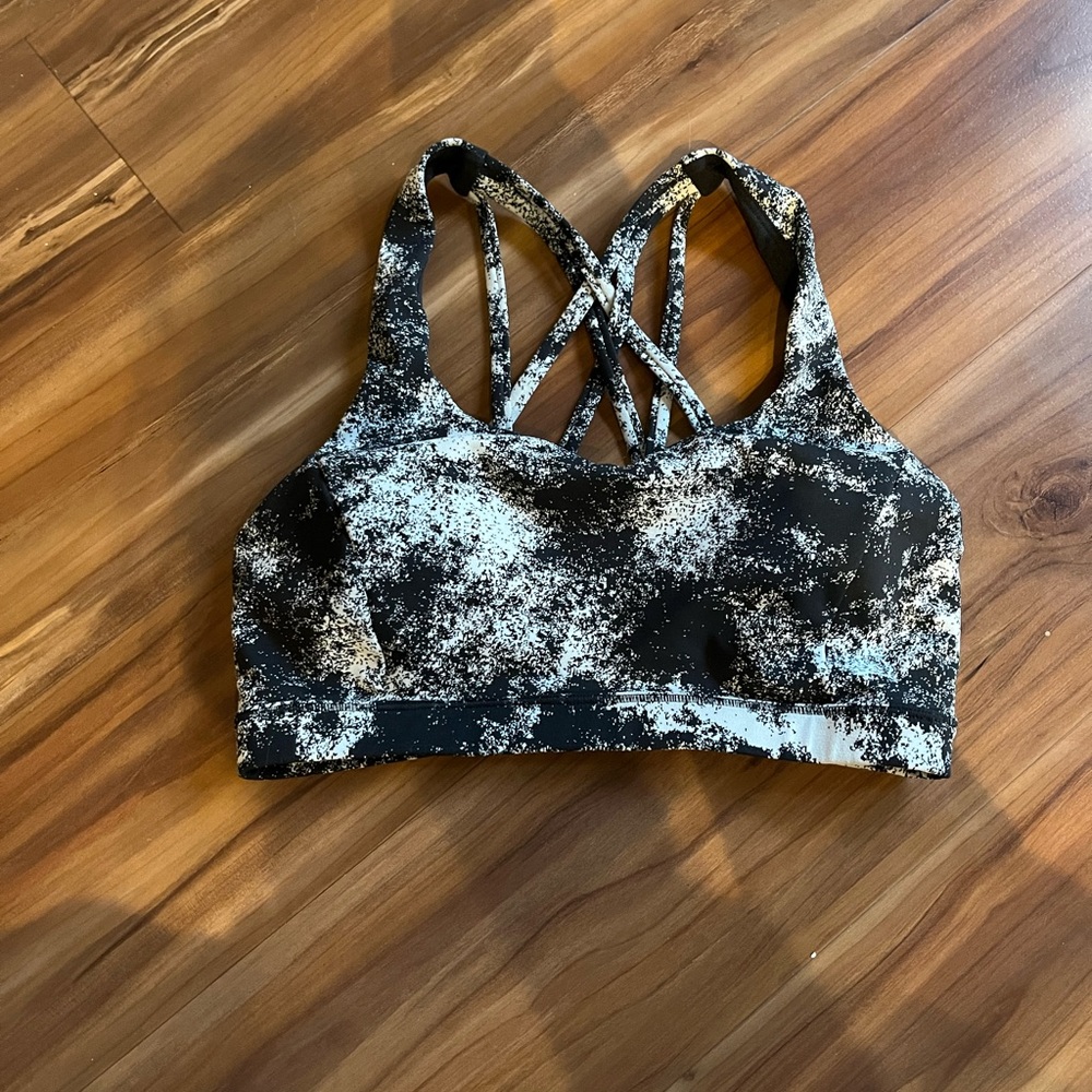 lululemon athletica Black and Cream Sports Bra